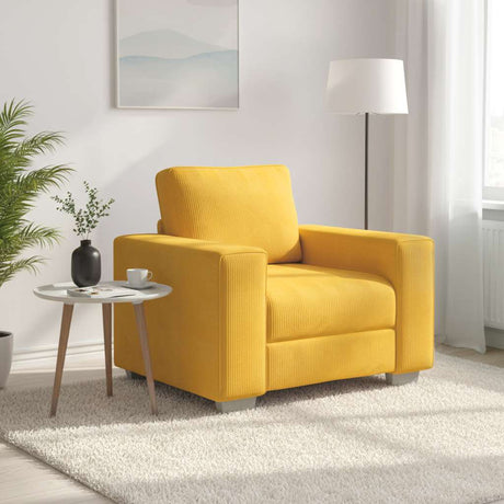 Vidaxl sofastoel lichtgeel 100x77x82 cm corduroy stof