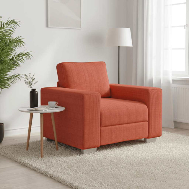 Vidaxl sofastoel rood oranje 100x77x82 cm corduroy stof