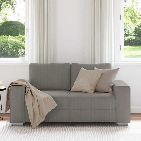 Vidaxl loveseat sofa lichtgrijs 160x77x82 cm corduroy stof