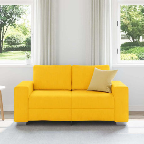 Vidaxl loveseat sofa lichtgeel 160x77x82 cm corduroy stof
