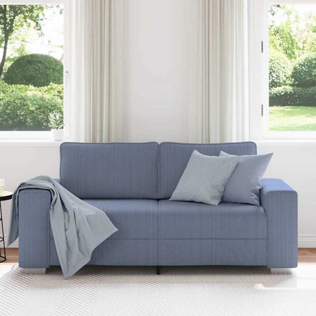 Vidaxl loveseat sofa blauw 180x77x82 cm corduroy stof