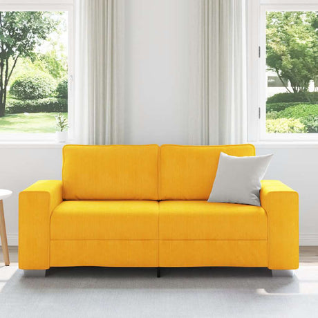 Vidaxl loveseat sofa lichtgeel 180x77x82 cm corduroy stof