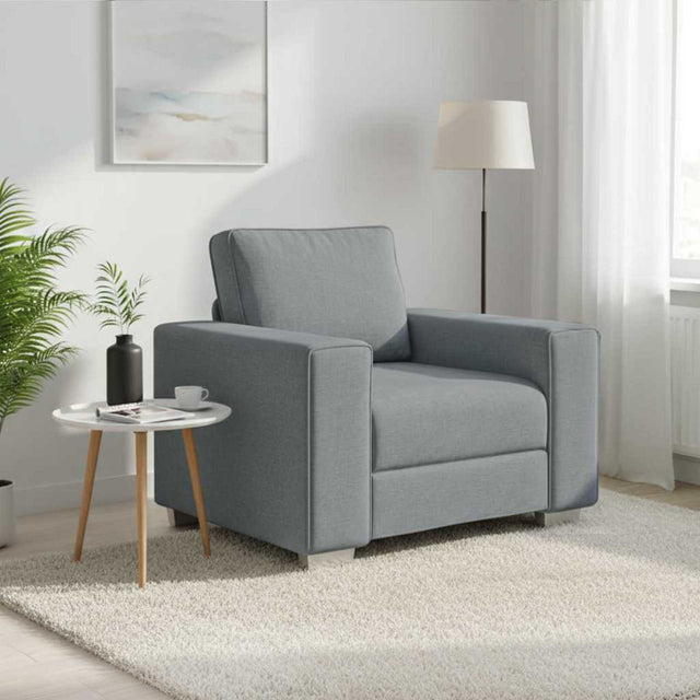 Vidaxl sofa stoel lichtgrijs 100 cm stof