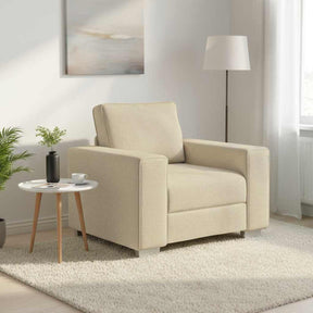 Vidaxl sofa stoel crème 100 cm stof