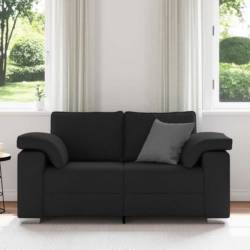 Vidaxl loveseat zwart 160 cm stof