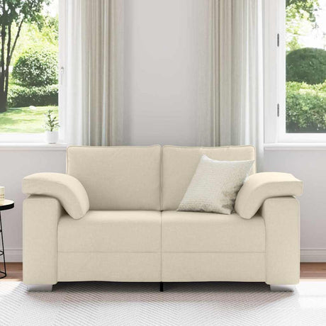 Vidaxl 2-zits sofa beige 160 cm linnen-mix stof