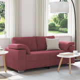 Vidaxl loveseat wijnrood 180 cm stof