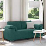 Vidaxl loveseat donkergroen 180 cm stof