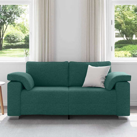 Vidaxl loveseat donkergroen 180 cm stof