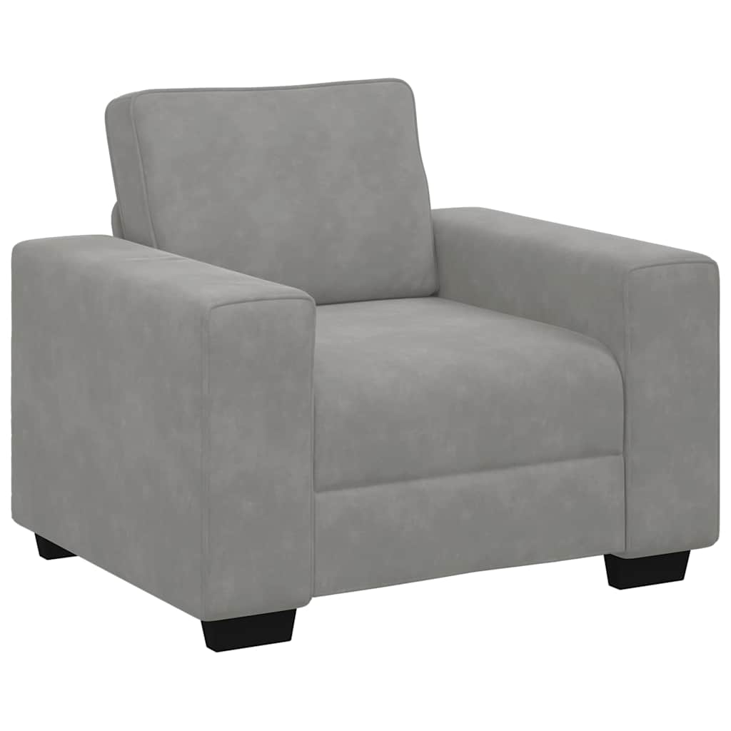 Vidaxl fauteuil 100x77x82 cm fluweel lichtgrijs
