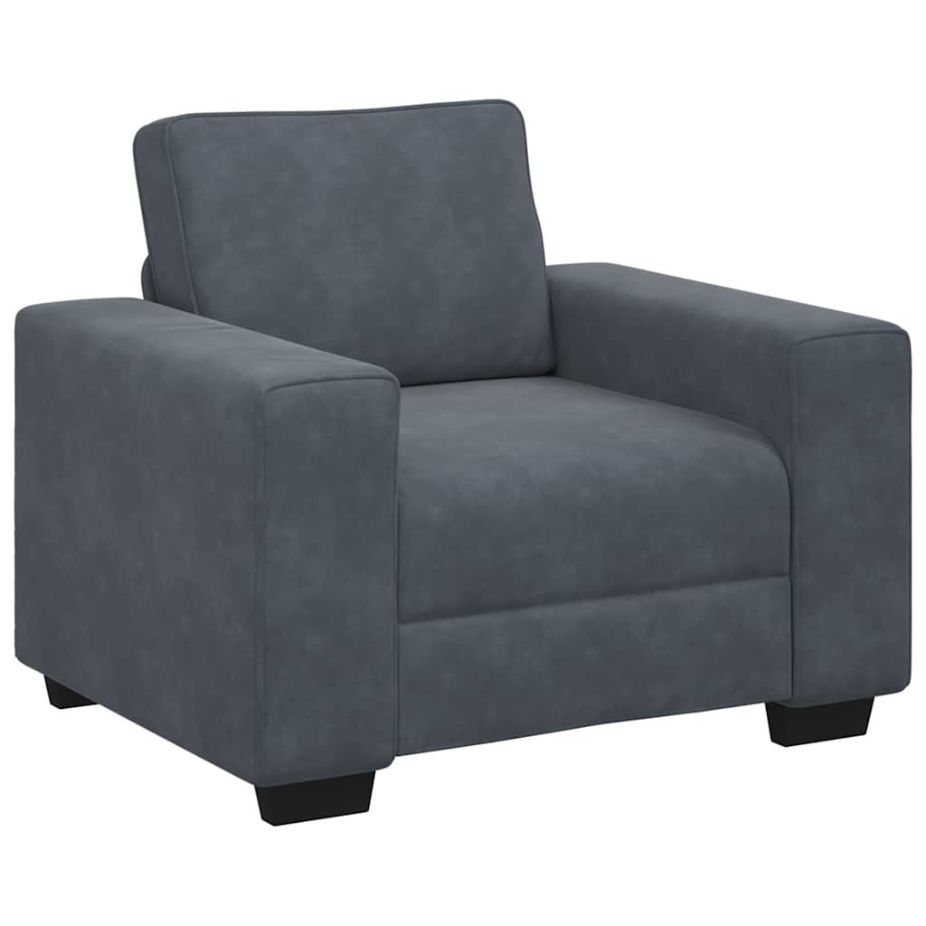 Vidaxl fauteuil 100x77x82 cm fluweel donkergrijs