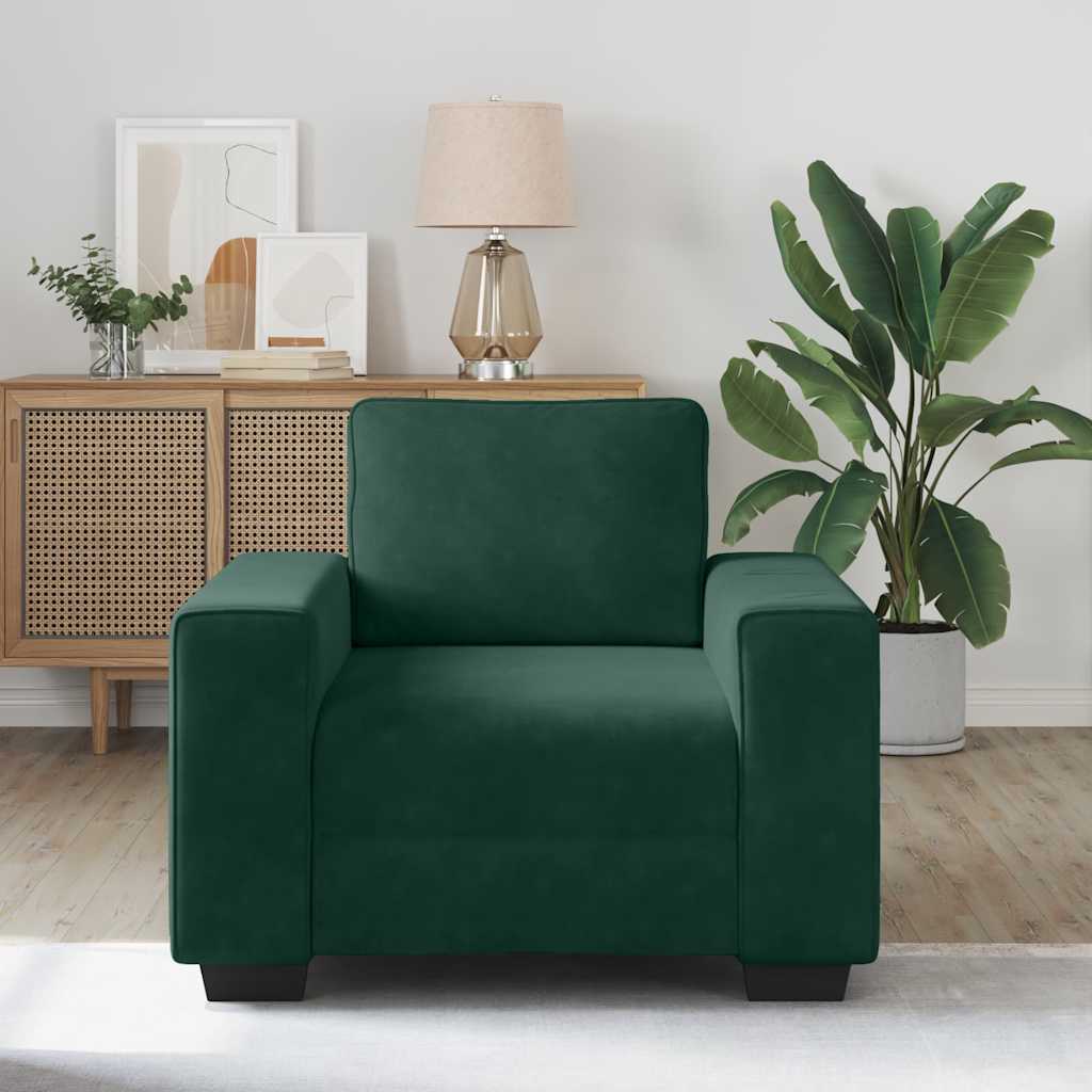 Vidaxl sofastoel donkergroen 100x77x82 cm fluweel