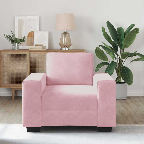 Vidaxl sofastoel roze 100x77x82 cm fluweel