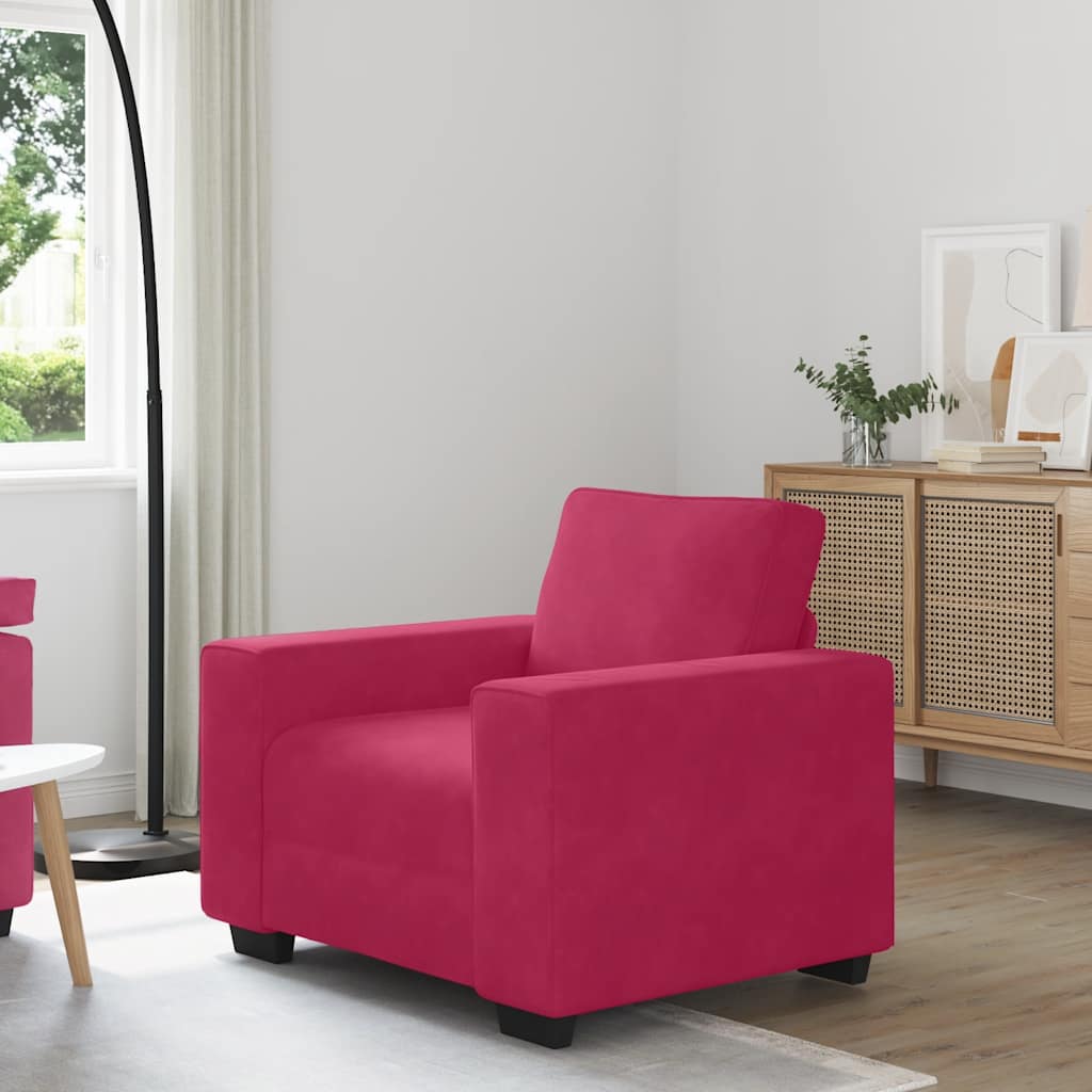 Vidaxl sofastoel wijnrood 100x77x82 cm fluweel