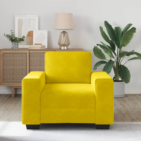 Vidaxl sofastoel geel 100x77x82 cm fluweel