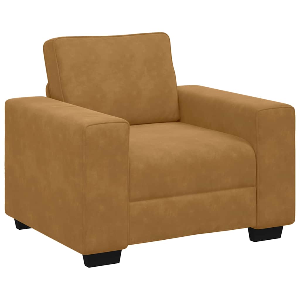 Vidaxl sofastoel bruin 100x77x82 cm fluweel
