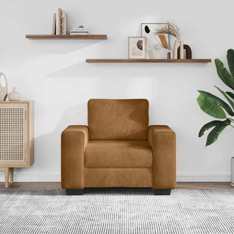 Vidaxl sofastoel bruin 100x77x82 cm fluweel