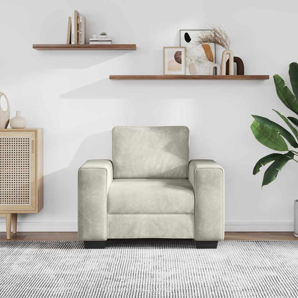 Vidaxl sofastoel crème 100x77x82 cm fluweel