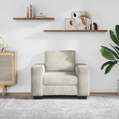 Vidaxl sofastoel crème 100x77x82 cm fluweel