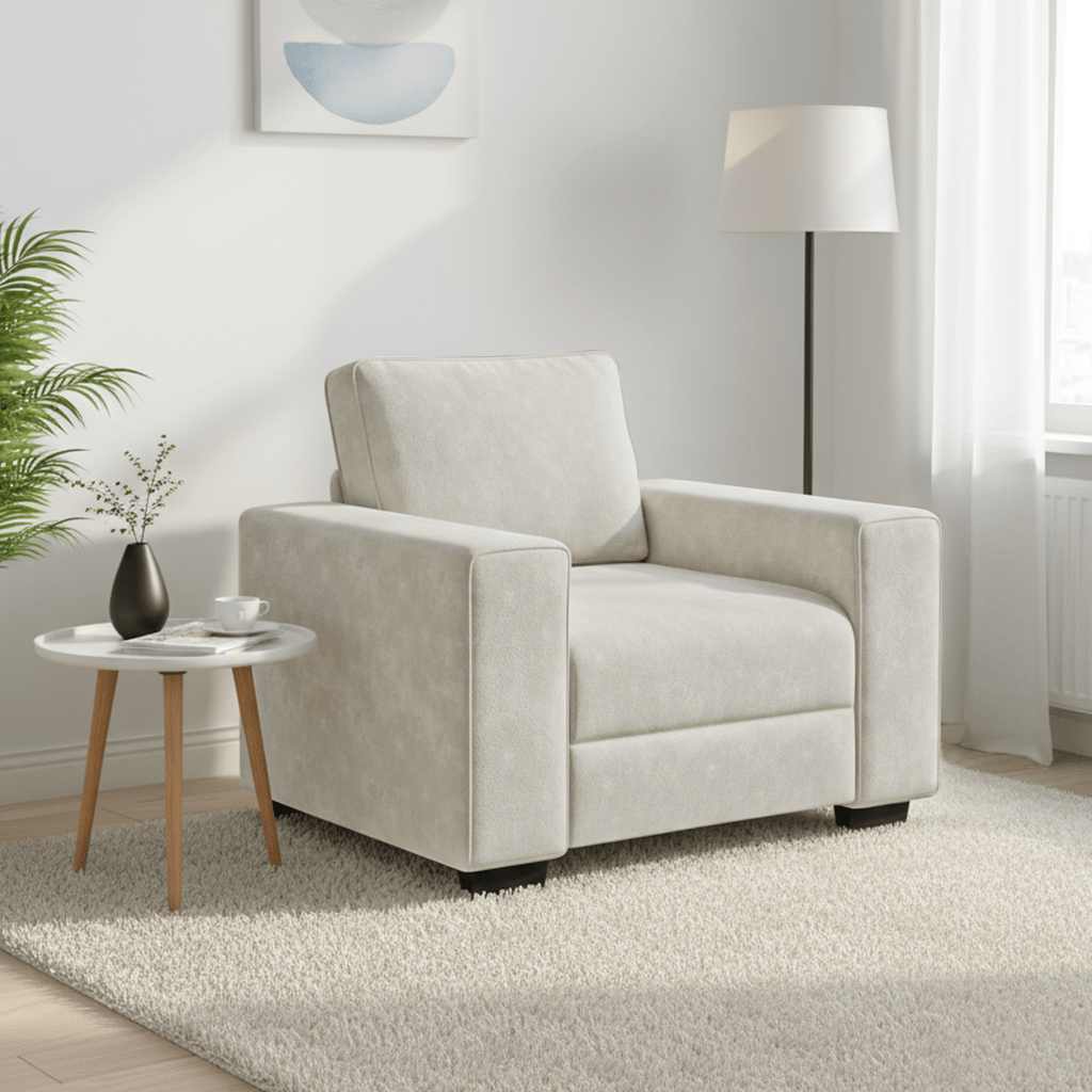 Vidaxl sofastoel crème 100x77x82 cm fluweel