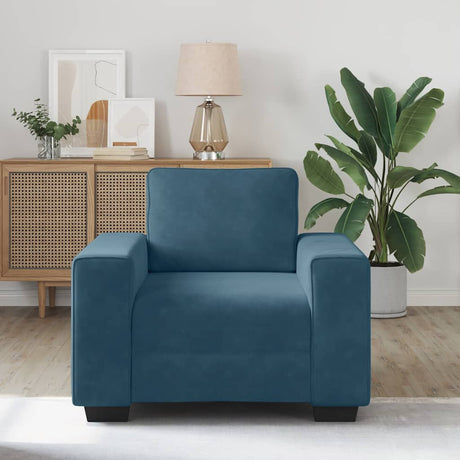 Vidaxl sofastoel blauw 100x77x82 cm fluweel