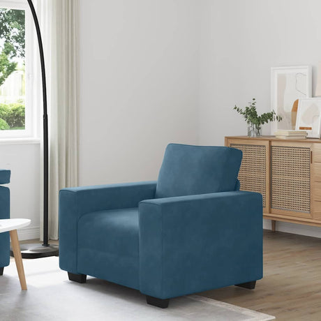 Vidaxl sofastoel blauw 100x77x82 cm fluweel