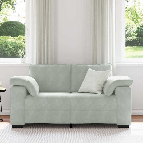 Vidaxl loveseat bank 160x77x82 cm fluweel lichtgrijs