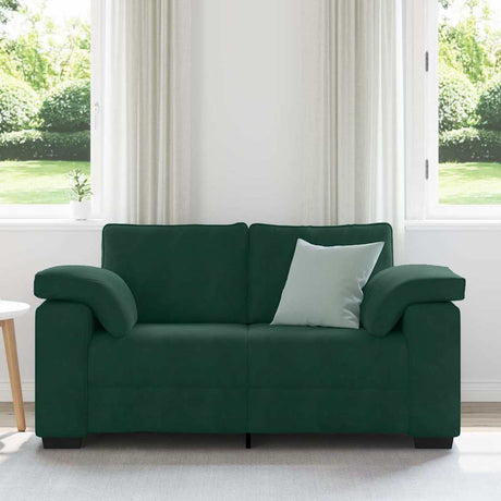 Vidaxl loveseat sofa donkergroen 160x77x82 cm fluweel