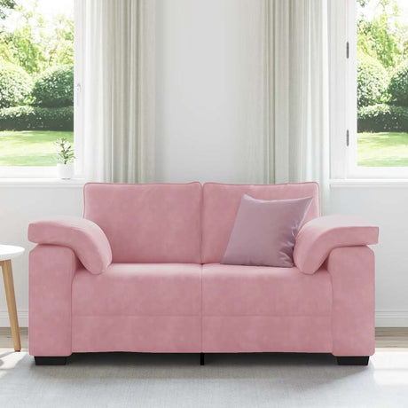 Vidaxl loveseat sofa roze 160x77x82 cm fluweel