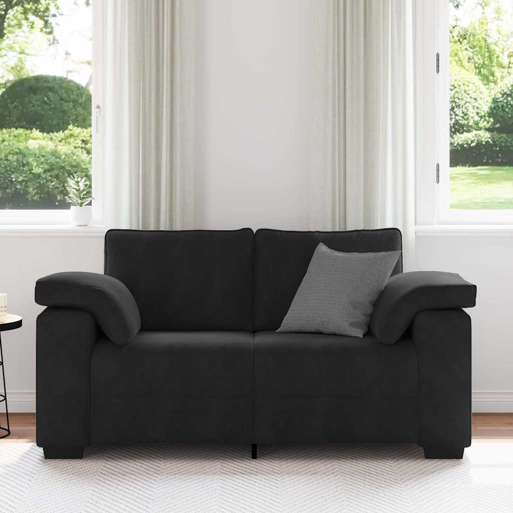Vidaxl loveseat bank 160x77x82 cm fluweel zwart