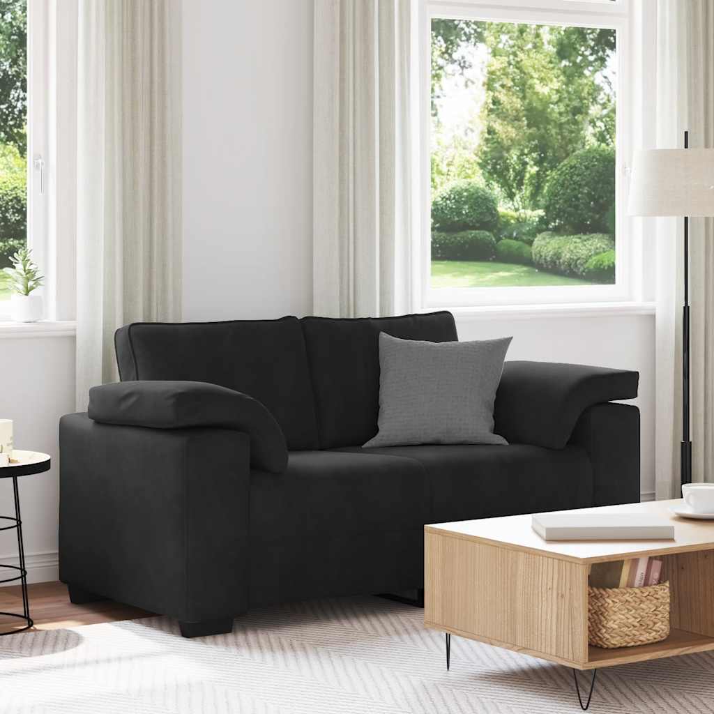 Vidaxl loveseat bank 160x77x82 cm fluweel zwart