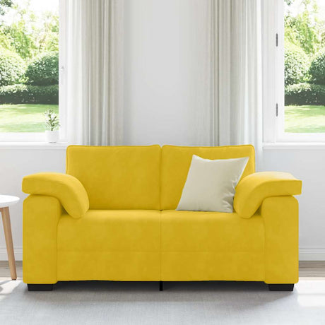 Vidaxl loveseat sofa geel 160x77x82 cm fluweel