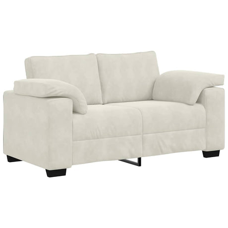 Vidaxl loveseat sofa crème 160x77x82 cm fluweel
