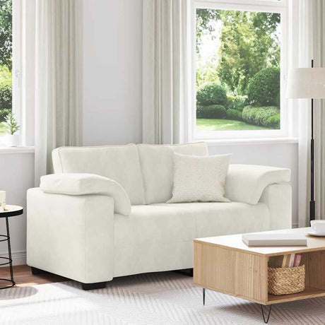 Vidaxl loveseat sofa crème 160x77x82 cm fluweel