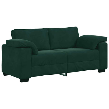 Vidaxl loveseat sofa donkergroen 180x77x82 cm fluweel
