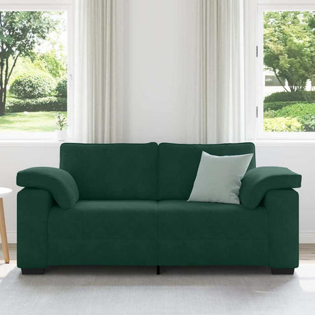 Vidaxl loveseat sofa donkergroen 180x77x82 cm fluweel