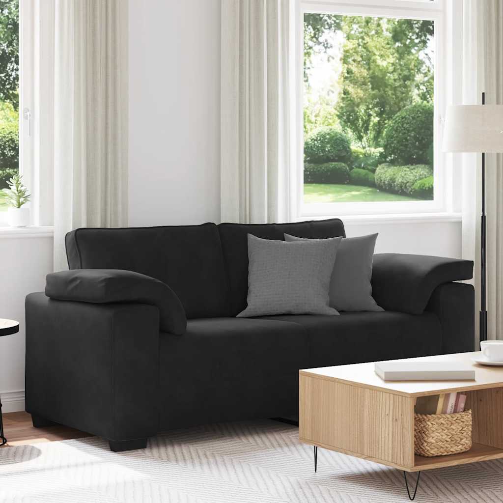 Vidaxl loveseat bank 180x77x82 cm fluweel zwart