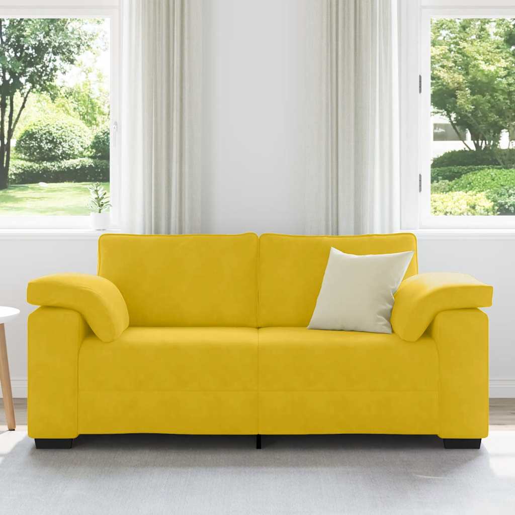 Vidaxl loveseat sofa geel 180x77x82 cm fluweel