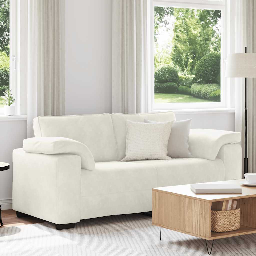 Vidaxl loveseat sofa crème 180x77x82 cm fluweel