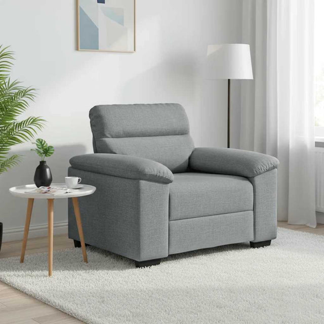 Vidaxl fauteuil 100x81x84 cm stof lichtgrijs