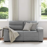 Vidaxl 2-zitsbank 160x81x84 cm stof lichtgrijs