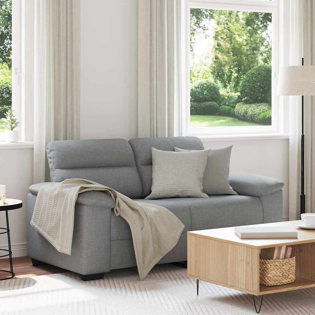 Vidaxl 2-zitsbank 160x81x84 cm stof lichtgrijs
