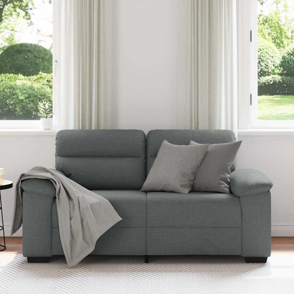Vidaxl 2-zitsbank 160x81x84 cm stof donkergrijs