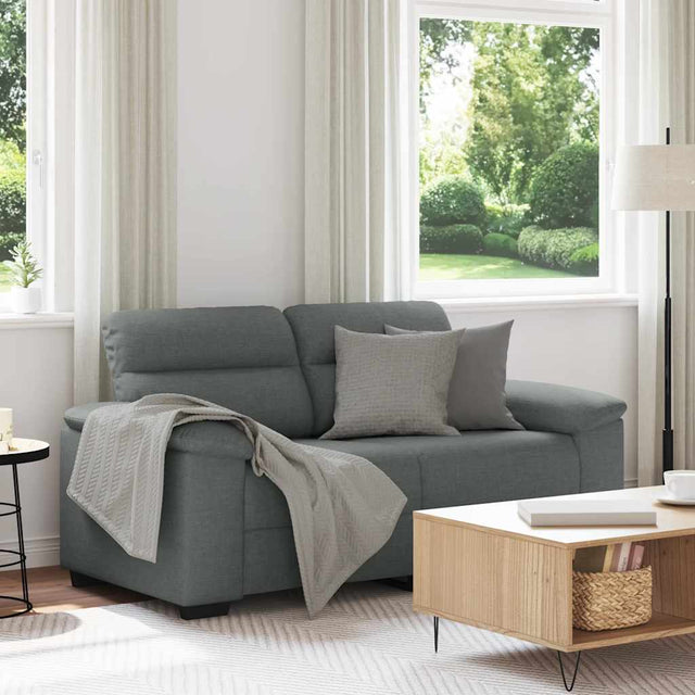 Vidaxl 2-zitsbank 160x81x84 cm stof donkergrijs