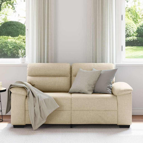 Vidaxl 2-zitsbank crème 160x81x84 cm stof