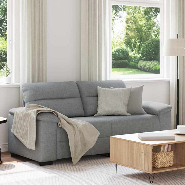 Vidaxl 2-zitsbank 180x81x84 cm stof lichtgrijs
