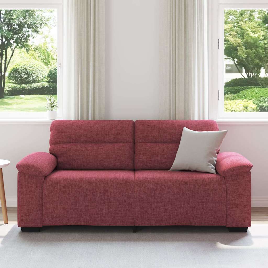 Vidaxl 2-zitsbank wijnrood 180x81x84 cm stof