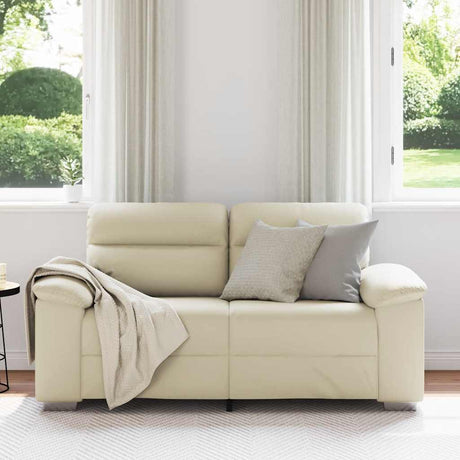 Vidaxl 2-zitsbank crème 160x81x84 cm kunstleer