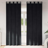 Vidaxl verduisterende gordijnen 2 pcs zwart 140 x 245 cm fluweel