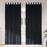 Vidaxl verduisterende gordijnen 2 pcs zwart 140 x 260 cm fluweel